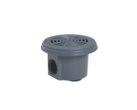Bodemput 2" voor linerbaden - Donker grijs
